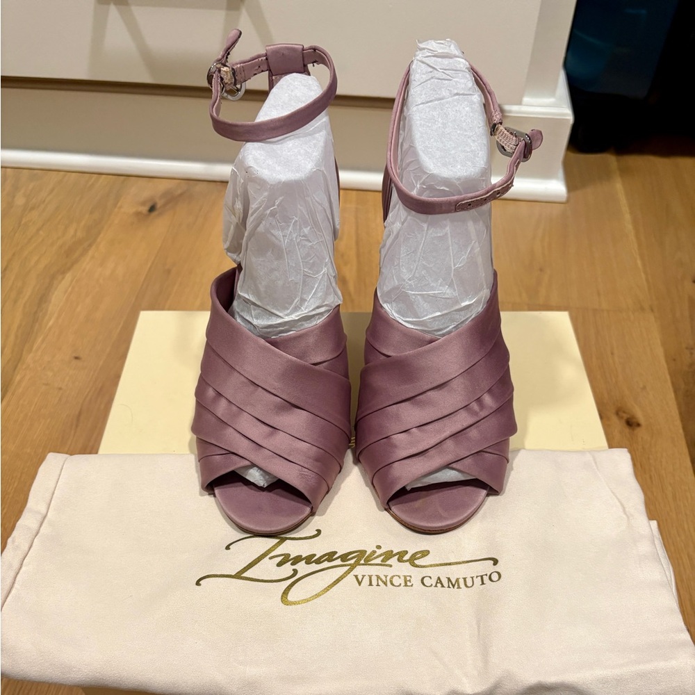 Vince Camuto Pink Heels with Crisscross Straps